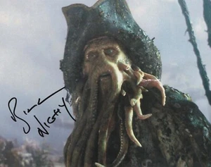 Signed 8" x 10" Photo Bill Nighy as DAVY JONES in PIRATES OF THE CARIBBEAN w COA - Picture 1 of 2