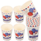  240 Pcs Patriotic Paper Cups Beverage Drinking American Flag Tableware