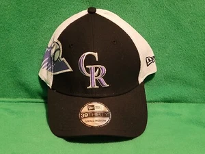 Colorado Rockies Black/White Baseball Hat New Era Small/Medium NWT FREE SHIPPING - Picture 1 of 5