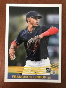 Donruss Variations #234 2018 Francisco Lindor Retro Indians - Imagen 1 de 2