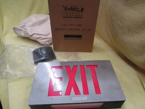 Yorklite ALXACBR2U Led Exit Sign, NOS, 2 Sided, Red Letters, BS - Picture 1 of 9