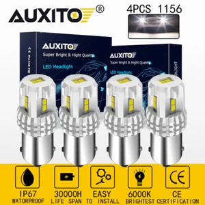 Bombillas LED AUXITO 1156 P21W 7506 para coche camión reversa 6000 k HID blanco - Imagen 1 de 8