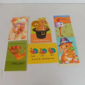 Connections from Hallmark Lot of 6 Thanksgiving Holiday Greeting Cards Turkey - Picture 1 of 12