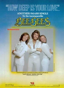 1977 Bee Gees "How Deep Is Your Love" Song Release Industry Promo Ad Reprint - Picture 1 of 1