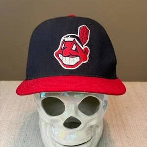 Vintage Cleveland Indians New Era Hat Diamond Collection 59/50 Wool Size 7 1/8 - Picture 1 of 9