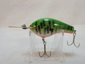 Vintage Bagley Diving B3 Green Craw All Brass - Rare Pattern - Picture 1 of 4