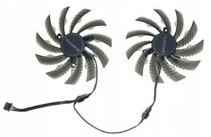 Set of two fans Gigabyte RTX 2060 2070 GTX 1650 1660Ti 12V 0.3A fan - Zdjęcie 1 z 2