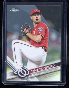Max Scherzer 2017 Topps Chrome Refractor #159 Washington Nationals Parallel Card - Picture 1 of 2