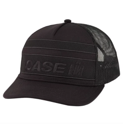 Gorra trasera Case IH de malla a rayas negras Foto 1 de 4