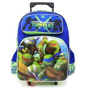 Mochila escolar con ruedas TMNT Tortugas Ninja 16" bolsa rodante grande - tipos resistentes - Imagen 1 de 4