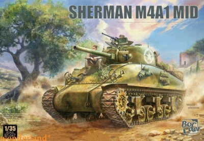 Border BT-047 1/35 Scale Sherman M4A1 Mid  Tank Model Kit - Image 1 of 4