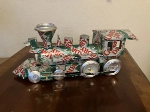 Canada Dry Train Hand Crafted Made from Soda Pop Cans Coke Pepsi Vintage ! - Picture 1 of 8