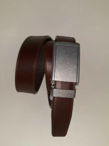 Cinturones deslizantes para hombre cinturón y hebilla de cuero genuino marrón talla 30 - Imagen 1 de 8