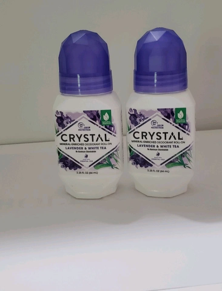 ( 2 Pack ) Crystal Deodorant Roll On  Lavender & White Tea -2.25 oz  - Image 1 of 1