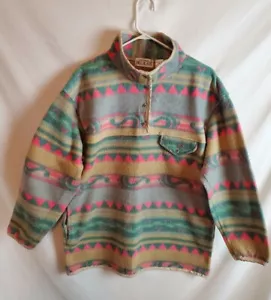 Maglia vintage Bill Blass modello Azteco multicolore con tasche taglia media - Foto 1 di 6