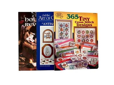 Lot of 3 Cross Stitch Books-HOLIDAY REVERIE/365 Tiny Cross Stitch Designs/Myers' - Image 1 of 4