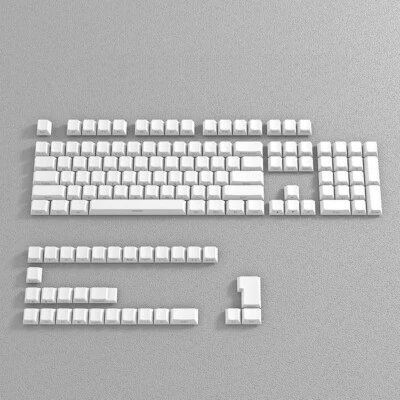 130 Keys White Side Print PBT Keycap Support RGB Backlit Shine Through Keycaps - Image 1 of 4