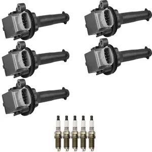 5X Bobina de encendido y 5X Bujía Denso para 04-10 Volvo S40 l5 2.4L 2.5L UF517 - Imagen 1 de 11