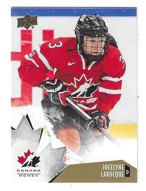 2015 UPPER DECK TEAM CANADA WOMEN JOCELYNE LAROCQUE GOLD PARALLEL/VARIETY #65 - Image 1 of 2