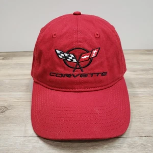 Corvette Mütze Kappe Riemen hinten rot bestickt gekreuzte Flaggen Racing Chevy Herren NCM - Bild 1 von 9