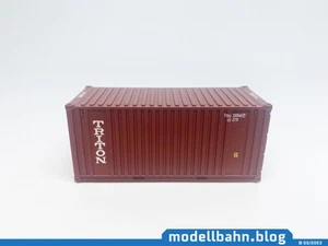 Brauner 20ft Container "TRITON" (abgeflacht) in 1:87 (H0) - Imagen 1 de 5