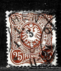 HICK GIRL-OLD USED GERMAN SC#41  PFENNIG NO " E "      X5379 - Picture 1 of 2