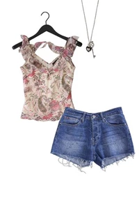 Completo moda donna taglia S con Saint Tropez Top taglia S e collana - Picture 1 of 10