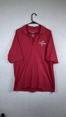 St Louis Cardinals Polo Mens Large Red MLB Antigua 2011 World Series Champions - Image 1 of 4
