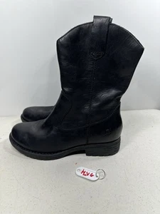 Born Leather Boots Womens 6,5 Black Basin Pull On Waterproof Comfort Biker - Picture 1 of 6