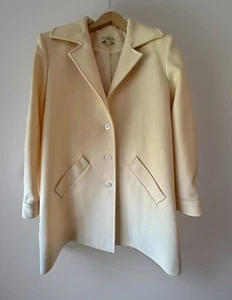 Adolph Schuman For Lilli Ann Camel Hair Coat  Winter White  M/L  1970s Vintage - Picture 1 of 24