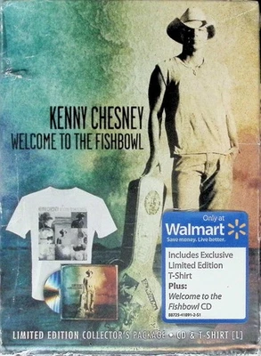 Kenny Chesney Welcome To The Fishbowl CD & T-Shirt L Box Set New Sealed Rare Foto 1 de 3