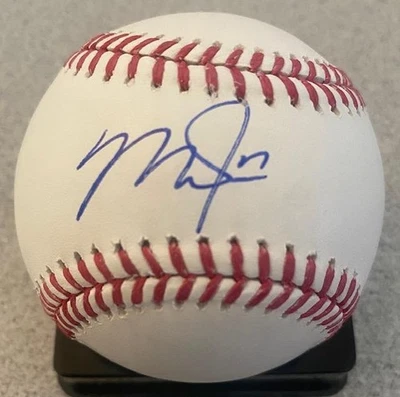 MIKE TROUT SIGNED AUTO ROML BASEBALL BECKETT/BAS #BP33789 **LOS ANGELES ANGELS** - Image 1 of 3