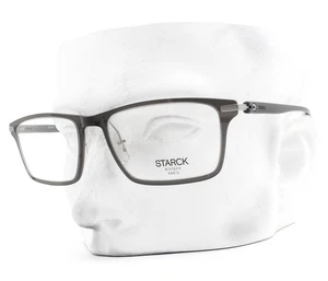 Starck Eyeglasses SH2061T 0003 Glasses Crystal Dark Gray Matte Gray 54mm No Case - Picture 1 of 6