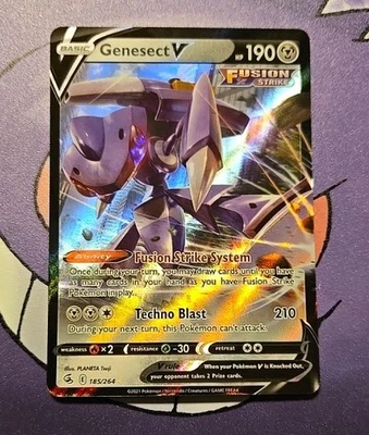 Genesect V Ultra Rare SWSH08: Fusion Strike 185/264 NM - Image 1 of 2