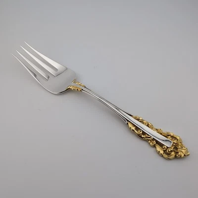 Gorham Golden Medici Sterling Silver Cold Meat Fork - 8 1/2" - No Monograms - Image 1 of 3