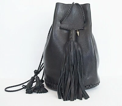 Bolso de cuero negro Wendy Nichol Bullet para mujer Foto 1 de 4