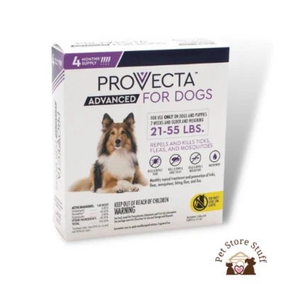 Provecta Advanced Flea & Tick Treatment for Dogs, LRG/21-55 lb, 4 Monthly Doses - Image 1 of 3