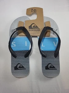 Sandalias Quiksilver Java Chanclas EE. UU. Para Hombre Talla 7 Gris Blanco Azul Playa Surf - Imagen 1 de 8