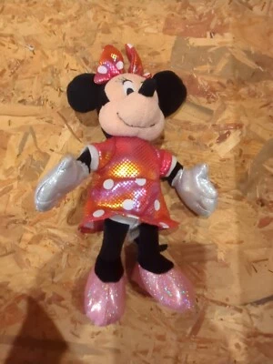 Disney TY Brillo Minnie Mouse Peluche Muñeca Juguete Rosa Polkadot  Foto 1 de 3