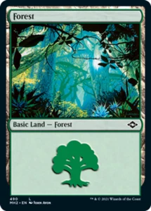[4x] Forest (490) - Foil Etched Near Mint, English Modern Horizons 2 Extras MTG  - Picture 1 of 1