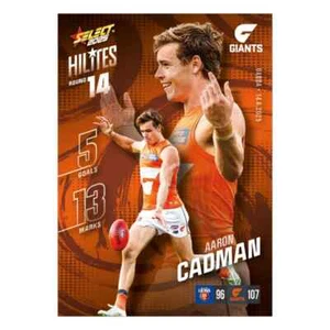 2025 AFL Select HILITES Round 14 Card Of AARON CADMAN # GIANTS (Pre Sale Order) - Picture 1 of 1