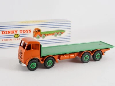 Dinky Toys GB N° 902 FODEN Camion Piattaforma In Scatola RARO - Immagine 1 di 4