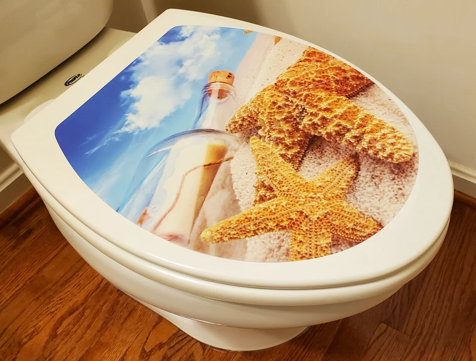 Nueva calcomanía adhesiva de cubierta de asiento de inodoro - Star Fish - ¡Envío gratuito!!! Foto 1 de 1