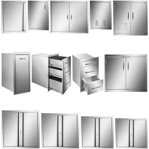 Stainless Steel Access BBQ Island Kitchen BBQ Door Drawers Outdoor - Picture 1 of 157