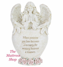 ~❤️~Praying ANGEL Memorial Heart Figurine 20cm Ornament Resin Statue~❤️~