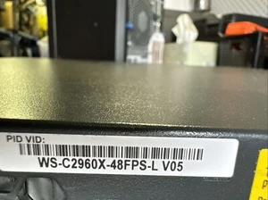 Cisco WS-C2960X-48FPS-L V05 Ethernet Switch, 48 Port - Grey - Picture 1 of 6