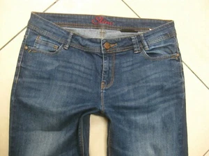 NEXT SLIM JEANS 12 distressed blue stretch straight leg faded fit skinny regular - Picture 1 of 5