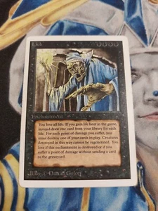 Lich MTG Unlimited Rare Black Enchantment Moderately Played x1 GG1 - Picture 1 of 6