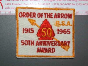Boy Scout Orden de la Flecha 1965 50 Aniversario Faja Premio 9020K - Imagen 1 de 1