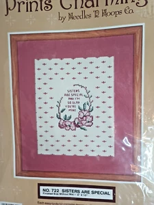 Los aros Needle N No722 Sisters Are Special punto de cruz 8x10 pulgadas - Imagen 1 de 5